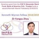 Thumbnail for CGF E Alexander Stent Fund grant to fund additional Kenneth Warren Fellowship